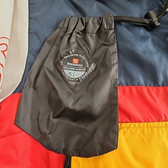 Southpole Windbreaker Pullover Men's XXL Red White Blue Packable Lightweight - Picture 5 of 16